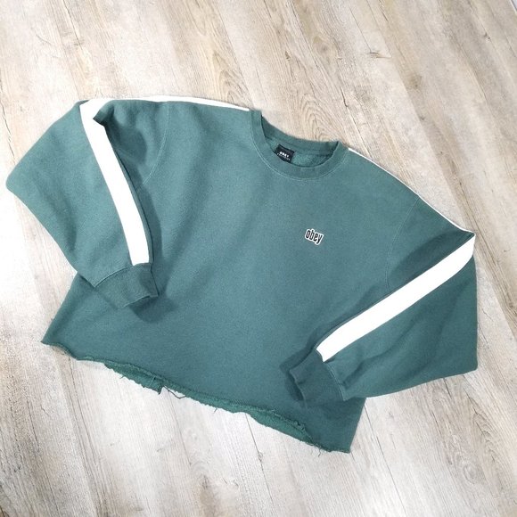Obey Tops - OBEY cropped sweatshirt